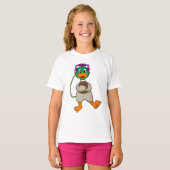 Duck Headphone Music T-shirt (Voorkant volledig)