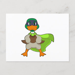 Duck Hero Cape Briefkaart