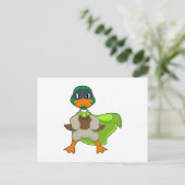 Duck Hero Cape Briefkaart (Staand voorkant)