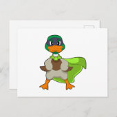 Duck Hero Cape Briefkaart (Voorkant / Achterkant)