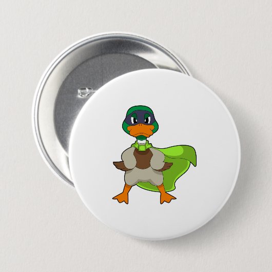 Duck Hero Cape Ronde Button 7,6 Cm (Voorkant /achterkant)