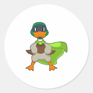 Duck Hero Cape Ronde Sticker