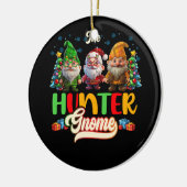 Duck Herten Hunter Gnome Jacht Familie Matching Ch Keramisch Ornament (Links)