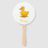 Duck, het is een Baby! Baby shower spel Handwaaier (Voorkant)