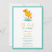 Duck, het is een Baby! Schattige Baby shower Kaart (Voorkant)