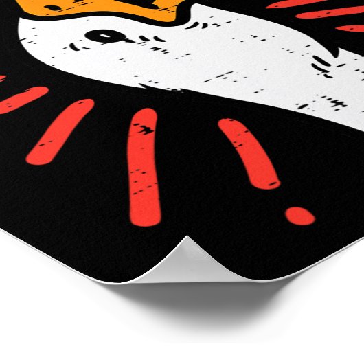 Duck Honk Funny Quack Goose Chicken Meme Mannen Vr Poster (Hoek)