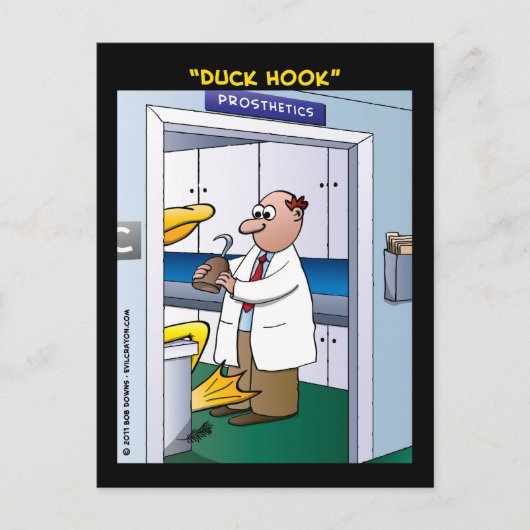 "Duck Hook" Briefkaart (Voorkant)