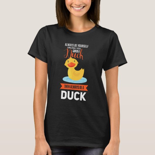duck human saying quote illustration design t-shirt (Voorkant)
