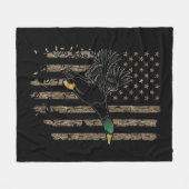 Duck Hunter American Flag Waterfowl Hunting Camouf Fleece Deken (Voorkant (Horizontaal))