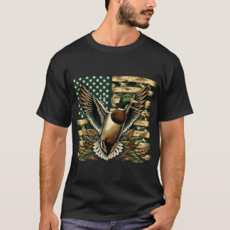 Duck Hunter Amerikaanse vlag T-shirt