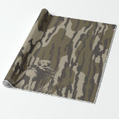 Duck Hunter Dog Forest Waterfowl Bottomland Camo Cadeaupapier (Uitgerold)