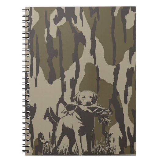 Duck Hunter Dog Forest Waterfowl Bottomland Camo Notitieboek (Voorkant)