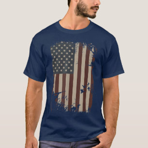 Duck Hunter Duck Gif, Amerikaanse vlag  T-shirt