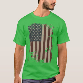 Duck Hunter Duck Gif, Amerikaanse vlag T-shirt