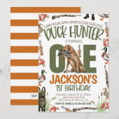 Duck Hunter Eerste Verjaardag Kaart (Voorkant / Achterkant)