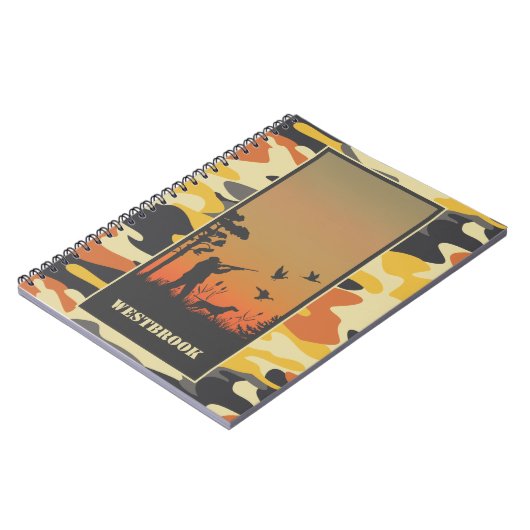 Duck Hunter en Camo spiral Notitieboek (Linkerzijde)
