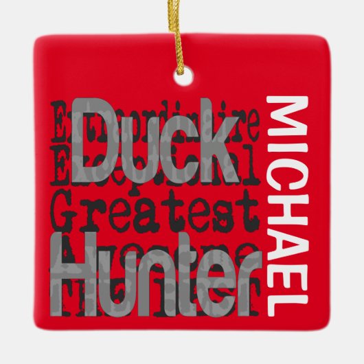 Duck Hunter Extraordinaire CUSTOM Keramisch Ornament (Voorkant)