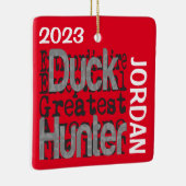 Duck Hunter Extraordinaire CUSTOM Keramisch Ornament (Rechts)