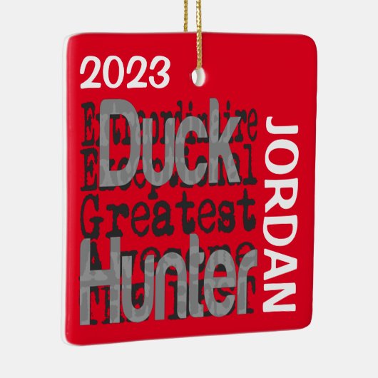 Duck Hunter Extraordinaire CUSTOM Keramisch Ornament (Rechts)