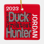 Duck Hunter Extraordinaire CUSTOM Keramisch Ornament (Voorkant)