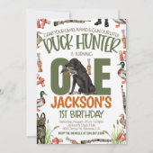Duck Hunter First Birthday Kaart (Voorkant)