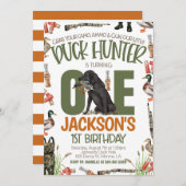 Duck Hunter First Birthday Kaart (Voorkant / Achterkant)