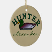 Duck Hunter - Gepersonaliseerd Keramisch Ornament (Rechts)