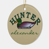 Duck Hunter - Gepersonaliseerd Keramisch Ornament (Links)