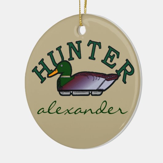 Duck Hunter - Gepersonaliseerd Keramisch Ornament (Links)