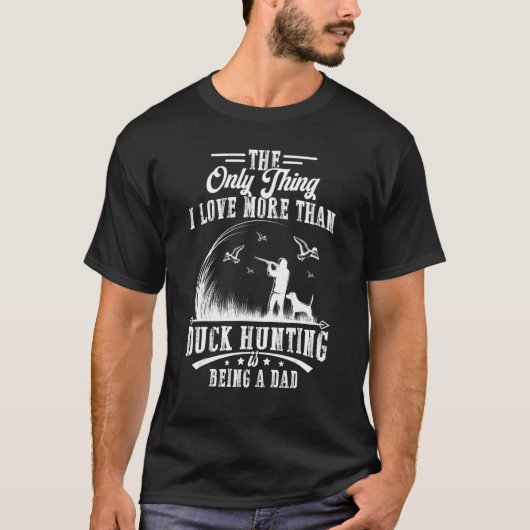 Duck Hunter met pap Dog Father T-shirt (Voorkant)