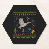 Duck Hunter op Kerstmis Ugly Sweater Duck Hunter Kartonnen Onderzetters (Voorkant)