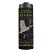 Duck Hunter op Kerstmis Ugly Sweater Duck Hunter Thermosbeker (Voorkant)