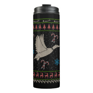 Duck Hunter op Kerstmis Ugly Sweater Duck Hunter Thermosbeker