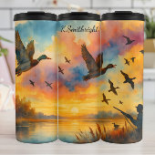 Duck Hunter Sunset Sky Flight Thermosbeker