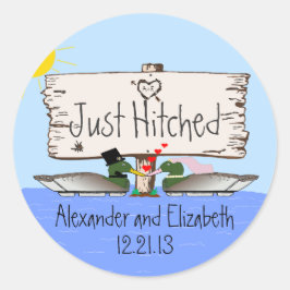 Duck Hunter Wedding Ronde Sticker