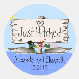 Duck Hunter Wedding Ronde Sticker