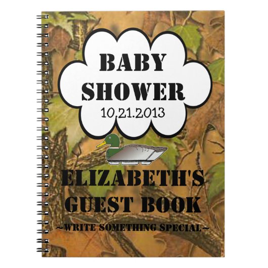 Duck Hunters Baby shower Guestbook Notitieboek (Voorkant)