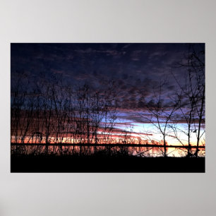 Duck Hunters Witness the Sunrise Poster