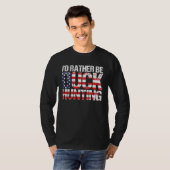 Duck Hunting American Flag Duck Hunting Saying T-shirt (Voorkant volledig)