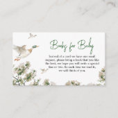 Duck Hunting Baby shower Boeken voor Baby Informatiekaartje (Voorkant)