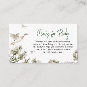 Duck Hunting Baby shower Boeken voor Baby Informatiekaartje