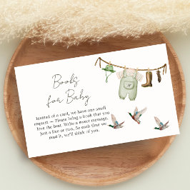 Duck Hunting Baby Shower Books for Baby Informatiekaartje