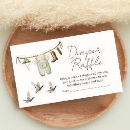 Duck Hunting Baby Shower Diaper Raffle Informatiekaartje