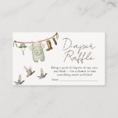 Duck Hunting Baby Shower Diaper Raffle Informatiekaartje (Voorkant)
