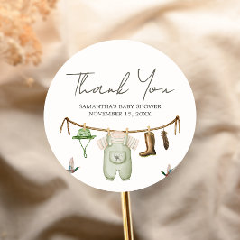 Duck Hunting Baby Shower Ronde Sticker