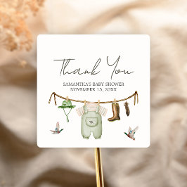 Duck Hunting Baby Shower Vierkante Sticker