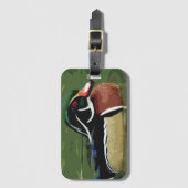 Duck Hunting Bagagelabel, Wood Duck Bagagelabel (Voorkant (verticaal))