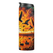 Duck Hunting bij zonsondergang met hond Thermosbeker (Geroteerd rechts)