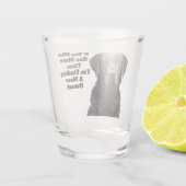 Duck Hunting Bird Dog Funny Quote Labrador Shot Gl Glas (Achterkant)