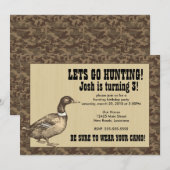 Duck Hunting Birthday Kaart (Voorkant / Achterkant)